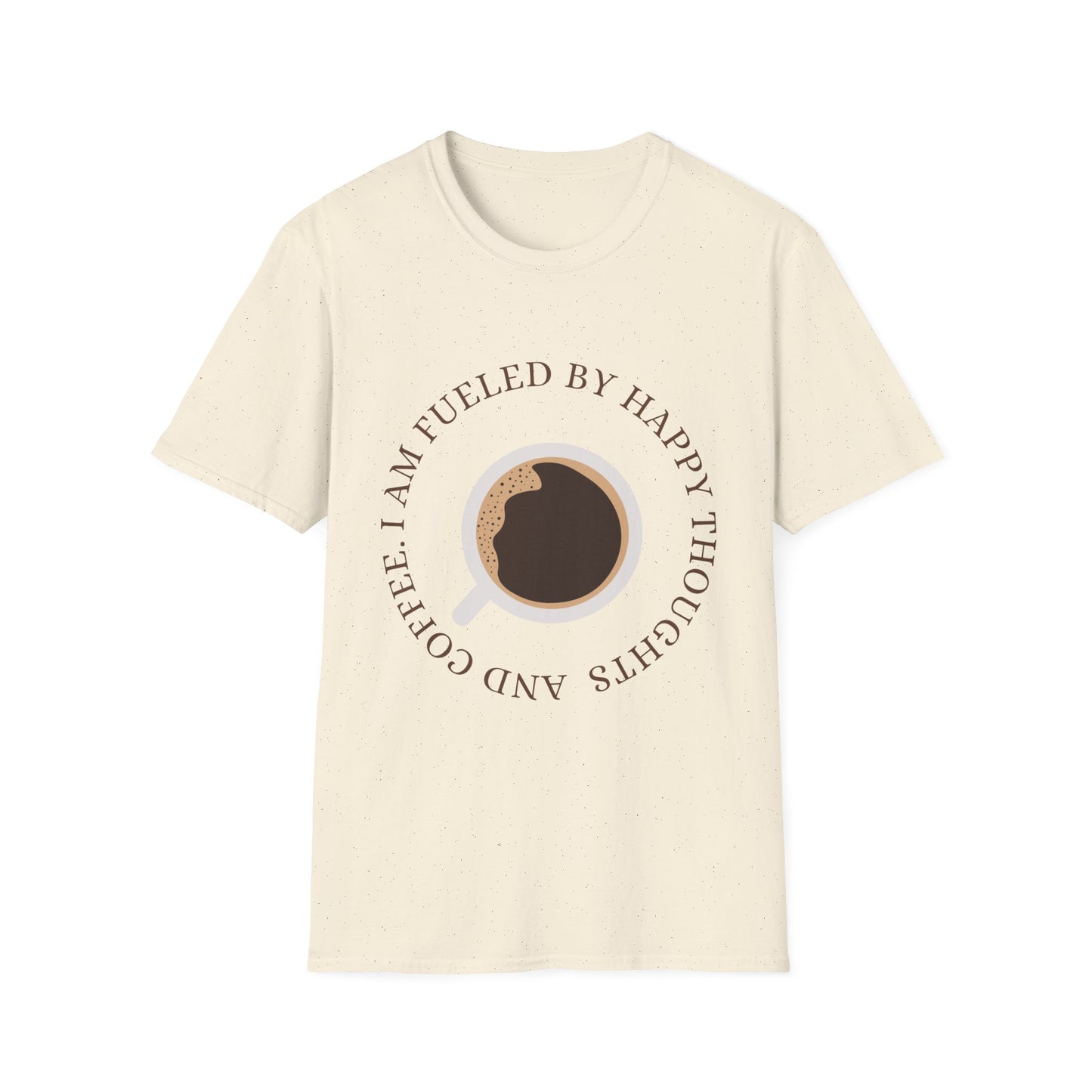 Fueled by Happy Thoughts & Coffee Tee ā Soft, Positive & Caffeine-Powered - The Coffee Buds